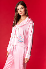 Load image into Gallery viewer, NEWEST ARRIVAL Pink Nutcracker and Rocking Horse Satin Pajamas

