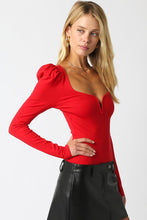 Load image into Gallery viewer, NEWEST ARRIVAL Red Plunge Bodysuit

