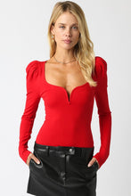 Load image into Gallery viewer, NEWEST ARRIVAL Red Plunge Bodysuit
