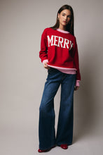 Load image into Gallery viewer, NEWEST ARRIVAL Red/Pink Merry Sweater
