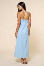 Load image into Gallery viewer, NEWEST ARRIVAL Denim Seashell Embroidered Strapless Maxi
