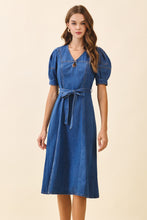 Load image into Gallery viewer, NEWEST ARRIVAL Denim MIdi Dress
