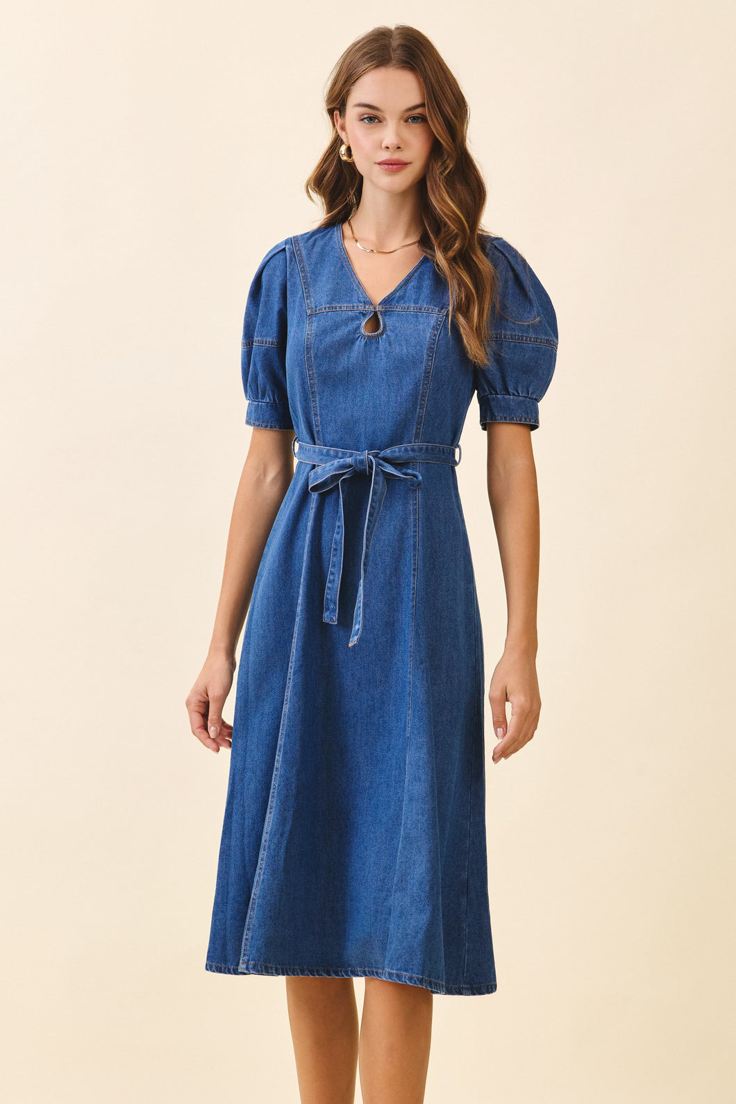 NEWEST ARRIVAL Denim MIdi Dress