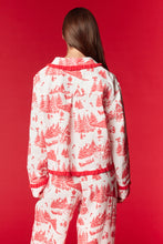 Load image into Gallery viewer, NEWEST ARRIVAL Red Gingerbread Village Christmas Pajamas
