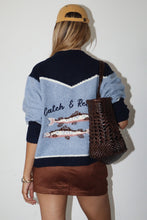 Load image into Gallery viewer, NEWEST ARRIVAL Blue Catch and Release Fisherman Cardigan
