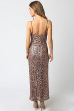 Load image into Gallery viewer, NEWEST ARRIVAL Sequin Animal Print Maxi Dress
