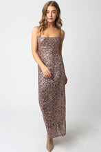 Load image into Gallery viewer, NEWEST ARRIVAL Sequin Animal Print Maxi Dress
