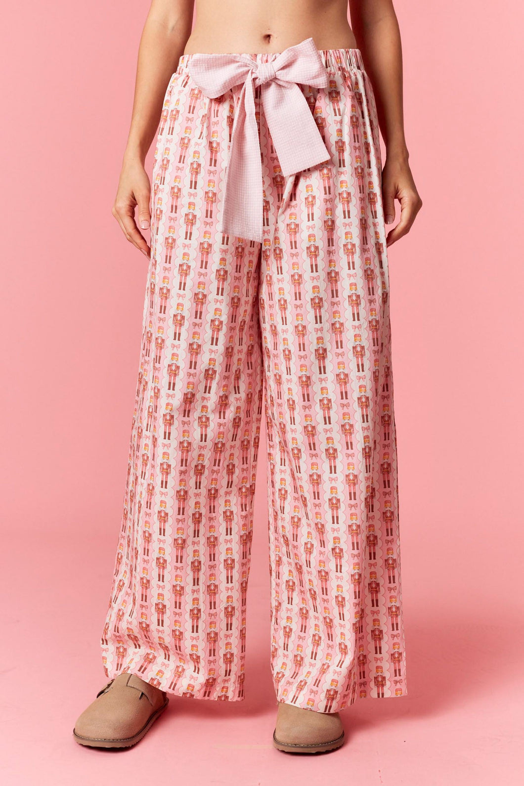 NEWEST ARRIVAL Pink Nutcracker Cotton Poplin Pajama Pants
