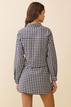 Load image into Gallery viewer, NEWEST ARRIVAL Black Gingham Mini Skirt Set

