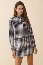 Load image into Gallery viewer, NEWEST ARRIVAL Black Gingham Mini Skirt Set
