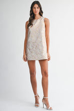 Load image into Gallery viewer, NEWEST ARRIVAL Pink/Gold Floral Jacquard Dress
