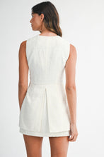 Load image into Gallery viewer, NEWEST ARRIVAL *PREORDER 11/19* Off White Tweed Sleeveless Blazer Dress
