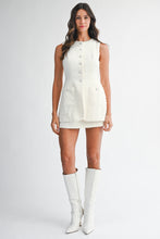 Load image into Gallery viewer, NEWEST ARRIVAL *PREORDER 11/19* Off White Tweed Sleeveless Blazer Dress
