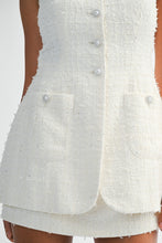 Load image into Gallery viewer, NEWEST ARRIVAL *PREORDER 11/19* Off White Tweed Sleeveless Blazer Dress
