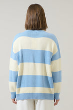 Load image into Gallery viewer, NEWEST ARRIVAL Blue/Cream Striped BIRDIE Golf Sweater
