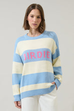 Load image into Gallery viewer, NEWEST ARRIVAL Blue/Cream Striped BIRDIE Golf Sweater
