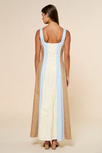 Load image into Gallery viewer, LAST ONE Yellow Color Block Square Neck Maxi Dress
