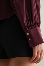 Load image into Gallery viewer, NEWEST ARRIVAL *PREORDER 11/19* Wine Button Down Blouse
