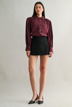 Load image into Gallery viewer, NEWEST ARRIVAL *PREORDER 11/19* Wine Button Down Blouse
