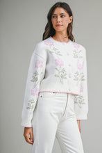 Load image into Gallery viewer, NEWEST ARRIVAL Pink Floral Cardigan Sweater
