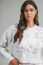 Load image into Gallery viewer, NEWEST ARRIVAL Pink Floral Cardigan Sweater
