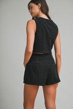 Load image into Gallery viewer, NEWEST ARRIVAL Black Polka Dot Pleated Shorts Set
