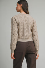 Load image into Gallery viewer, NEWEST ARRIVAL Taupe Black Bow Sweater

