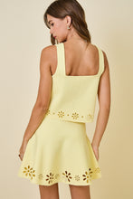 Load image into Gallery viewer, NEWEST ARRIVAL Yellow Flower Cut Out Knit Top

