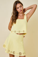Load image into Gallery viewer, NEWEST ARRIVAL Yellow Flower Cut Out Knit Top
