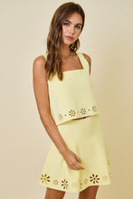 Load image into Gallery viewer, NEWEST ARRIVAL Yellow Flower Cut Out Knit Top
