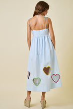 Load image into Gallery viewer, LAST ONE Blue Cut Out Heart Midi Dress

