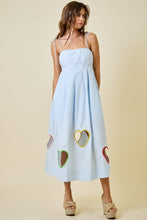 Load image into Gallery viewer, LAST ONE Blue Cut Out Heart Midi Dress
