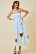 Load image into Gallery viewer, LAST ONE Blue Cut Out Heart Midi Dress
