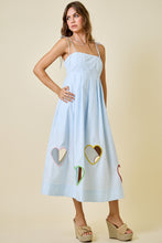 Load image into Gallery viewer, LAST ONE Blue Cut Out Heart Midi Dress
