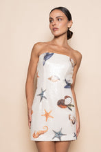 Load image into Gallery viewer, NEWEST ARRIVAL Off White Sequin Beach Mini Dress
