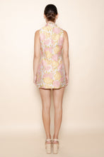 Load image into Gallery viewer, NEWEST ARRIVAL Pink/Yellow Floral Mock Neck Mini Dress

