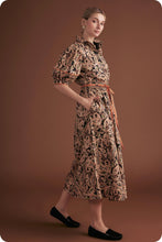 Load image into Gallery viewer, NEWEST ARRIVAL Black/Rust Paisley Print Midi Skirt Set
