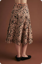Load image into Gallery viewer, NEWEST ARRIVAL Black/Rust Paisley Print Midi Skirt Set
