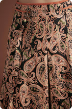 Load image into Gallery viewer, NEWEST ARRIVAL Black/Rust Paisley Print Midi Skirt Set
