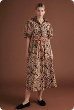 Load image into Gallery viewer, NEWEST ARRIVAL Black/Rust Paisley Print Midi Skirt Set
