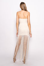Load image into Gallery viewer, NEWEST ARRIVAL Cream Floral Fringe Dress
