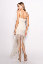 Load image into Gallery viewer, NEWEST ARRIVAL Cream Floral Fringe Dress
