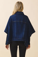 Load image into Gallery viewer, NEWEST ARRIVAL Denim Oversized Cape Poncho
