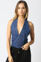 Load image into Gallery viewer, NEWEST ARRIVAL Denim Halter Top
