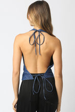 Load image into Gallery viewer, NEWEST ARRIVAL Denim Halter Top
