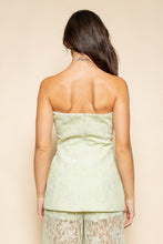 Load image into Gallery viewer, NEWEST ARRIVAL Light Sage Green Lace Strapless Pants Set
