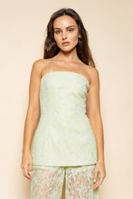 Load image into Gallery viewer, NEWEST ARRIVAL Light Sage Green Lace Strapless Pants Set
