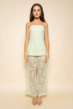 Load image into Gallery viewer, NEWEST ARRIVAL Light Sage Green Lace Strapless Pants Set
