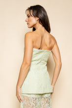 Load image into Gallery viewer, NEWEST ARRIVAL Light Sage Green Lace Strapless Pants Set
