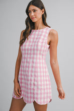 Load image into Gallery viewer, NEWEST ARRIVAL Pink Gingham Scallop Trim Dress
